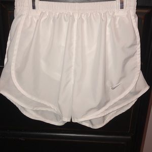 White Nike Dri-Fit shorts in XS!